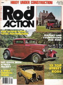 ROD ACTION 1980 JAN - TRICK TRANNY, HIBOY PROJ, '34 RAT CHEVY, '34 MASTER COACH